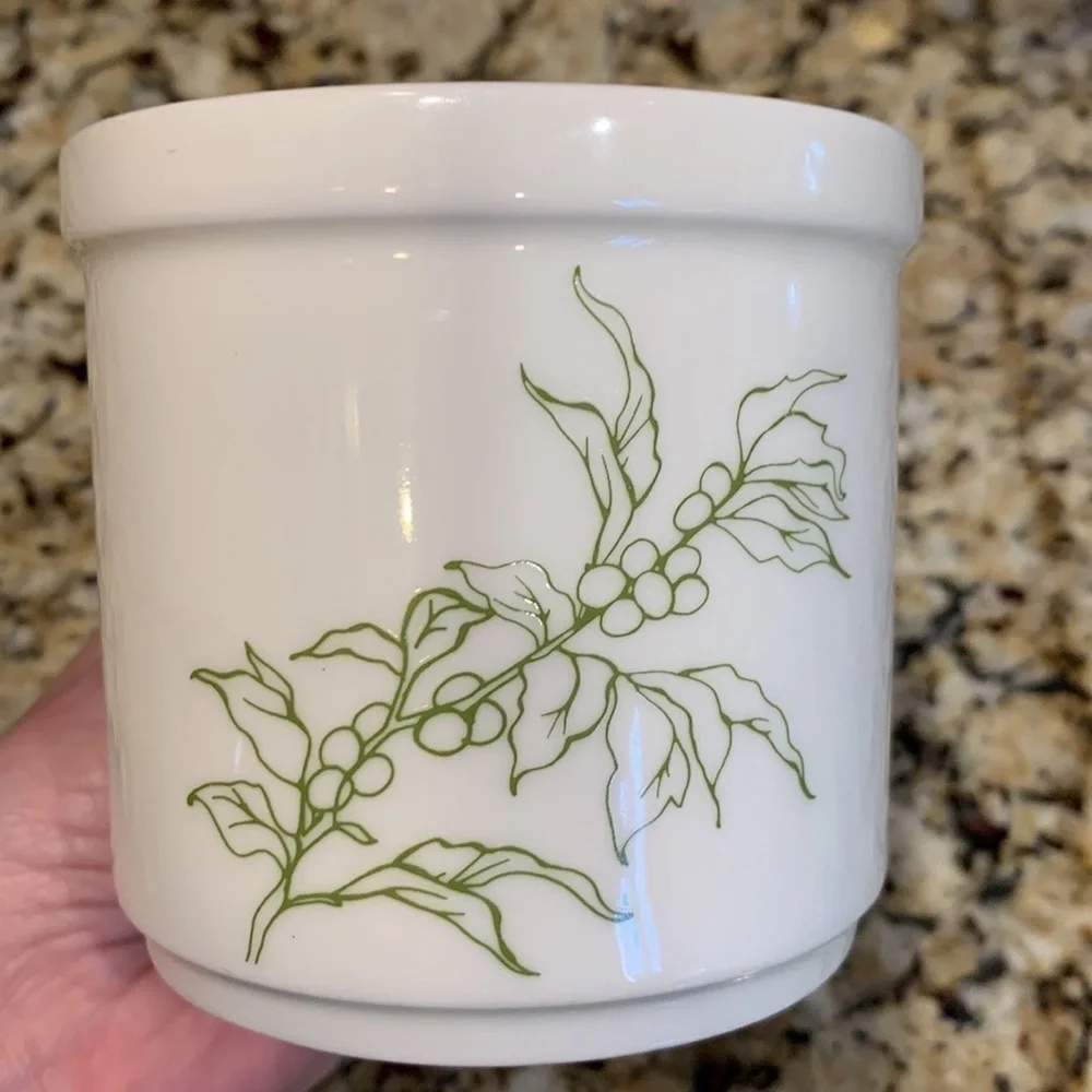 We Proudly Brew Starbucks coffee mug 12 ounces White and green